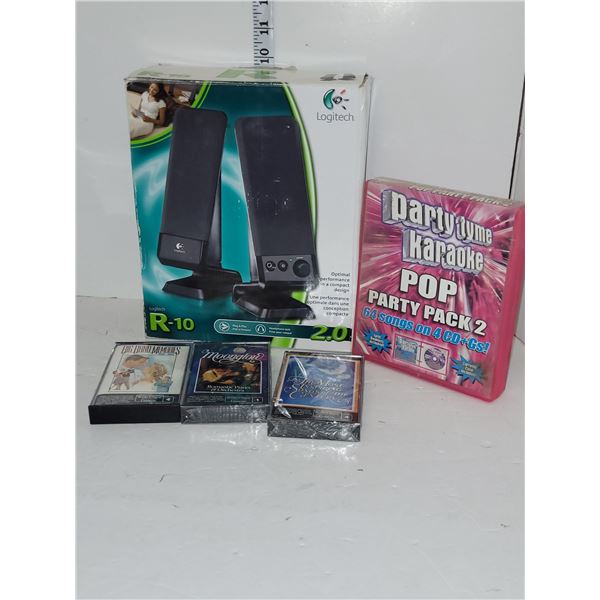 Estate Lot - Logitech R-10 Speakers + Karaoke Pop Party Pack 2 +