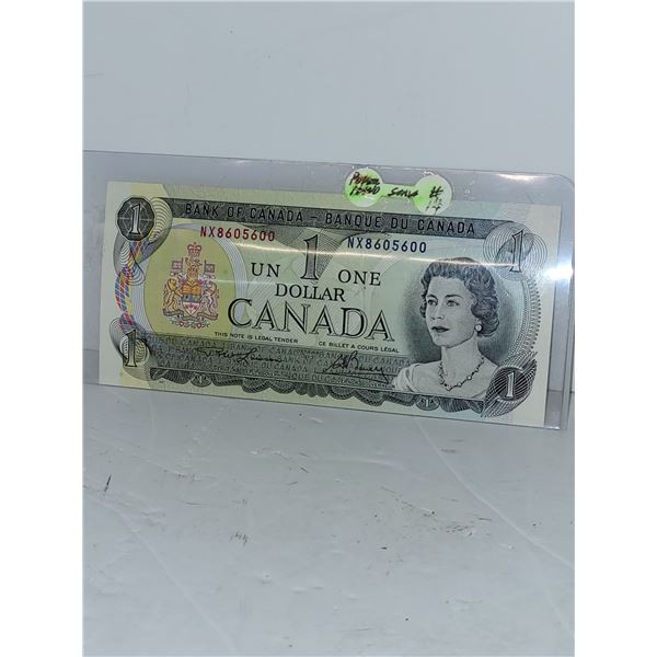 1973 Canada $1 Bill SN NX8605600