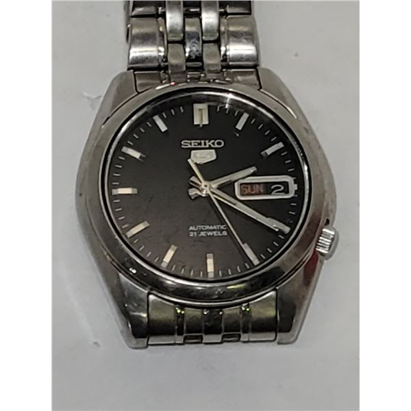 Mens Seiko 5 21 Jewels Automatic Watch - Working