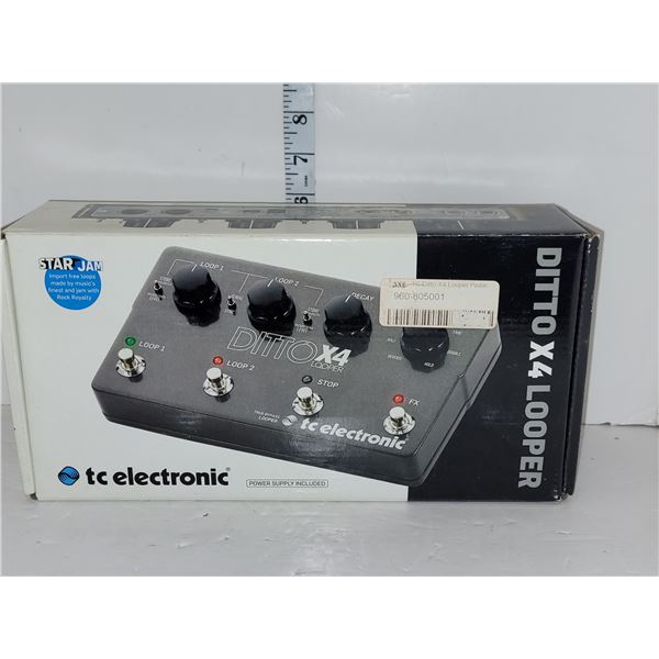Ditto X4 Looper by TC Electronic, in Box with Manual & Accessories - Untested, last known working