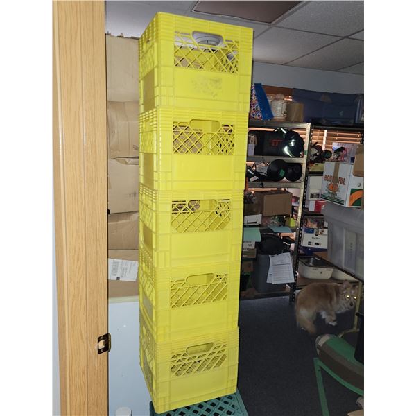 Lot of 5 Milk Crates
