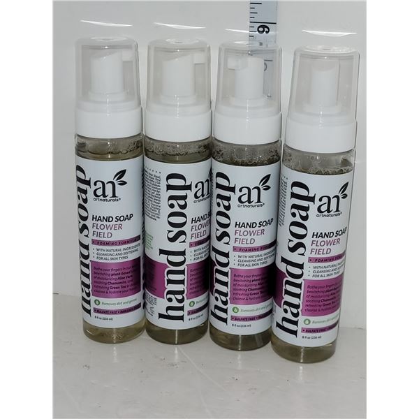 Lot of 4 Art Naturals Flower Field Hand Soap