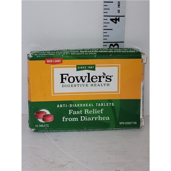 New Fowlers Digestive Health Anti-Diarrheal Tablets, 16s - BB Mar 25