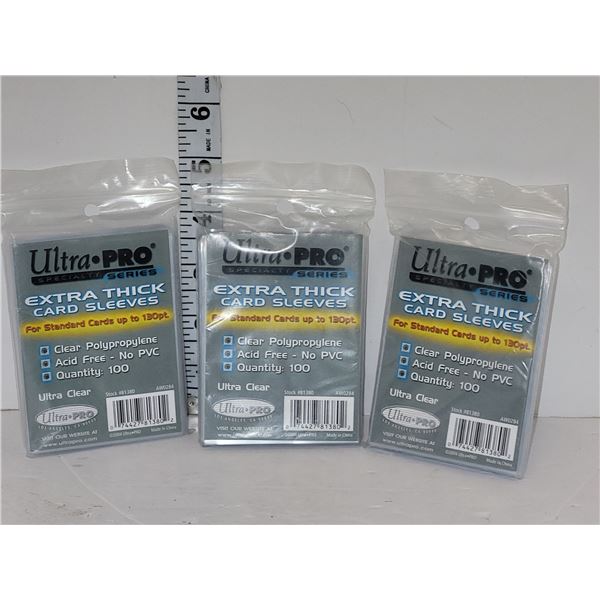 3 Packs of Ultra Pro Extra Thick Card Sleeves