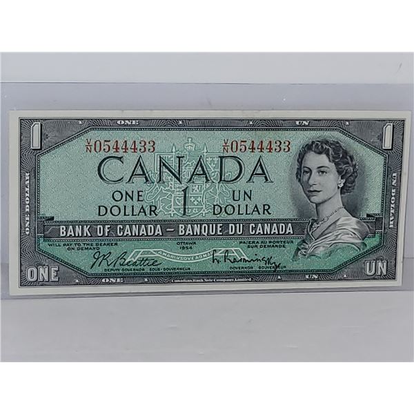 1954 Canada $1 Bill SN V/N 0544433