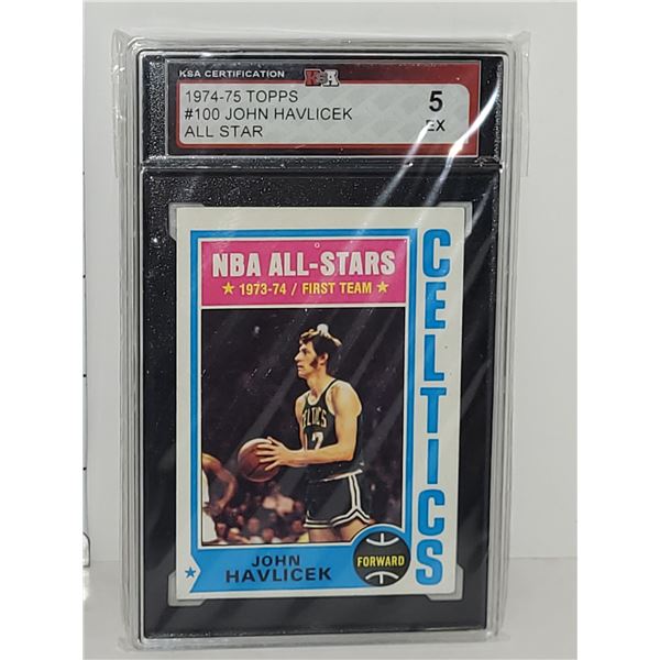 1974/75 Topps John Havlicek Graded 5