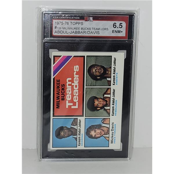 1975/76 Topps Abdul-Jabbar/Davis Graded 6.5