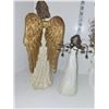 Image 4 : Lot of Angels - 2 Statues, 2 Decor
