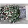 Image 4 : Noma Lighted Christmas Planter + Battery Operated Wreath Set - Untest, last known working
