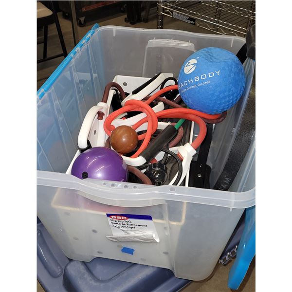 Flip Top Tote with Tons of Workout Accessories