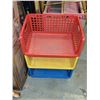 Image 2 : Lot of 3 Large Colourful Stacking Bin Organizers - Will need a cleaning