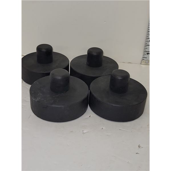 Lot of 4 Large Rubber Stoppers - Uknown intended use
