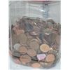 Image 3 : Estate Jar of Pennies - Unsorted, weighs 6.96 lbs