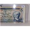 Image 2 : 1972 Canada $5 Bill Error (miscut) + Replacement Bill