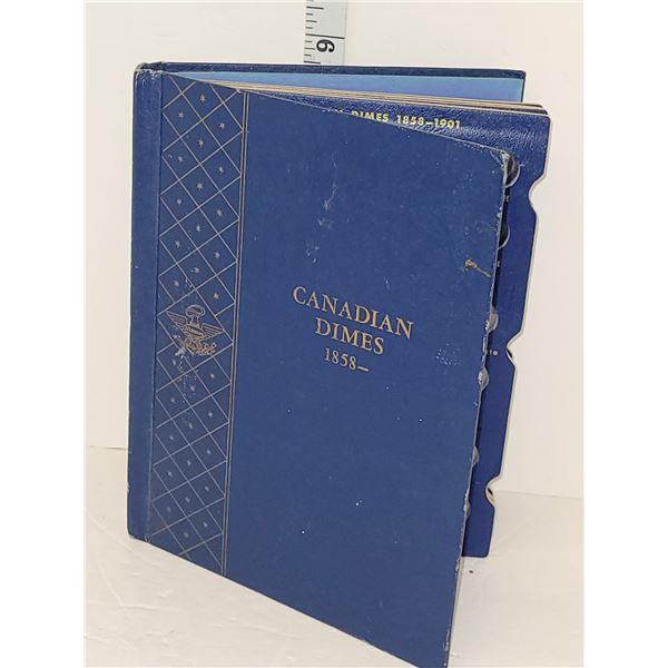 Collector Book with 21 Silver 10 Cent Coins