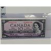 Image 1 : 1954 Canada $10 Bill Replacement Note + Error (miscut)