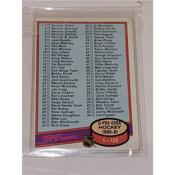 2 1980/81 OPC Checklists 1-132 & 133-264