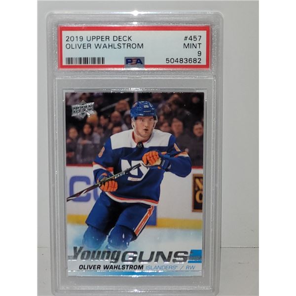 2019 UD Rookie Card Oliver Wahlstrom Graded PSA 9