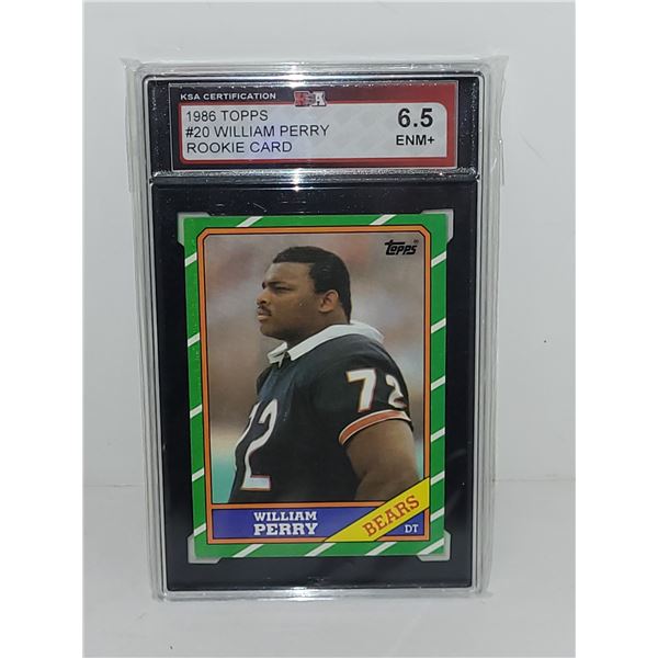 1986 Topps Rookie Card William Perry Graded 6.5