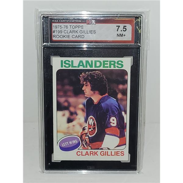 1975/76 Topps Rookie Card Clark Gilles Graded 7.5