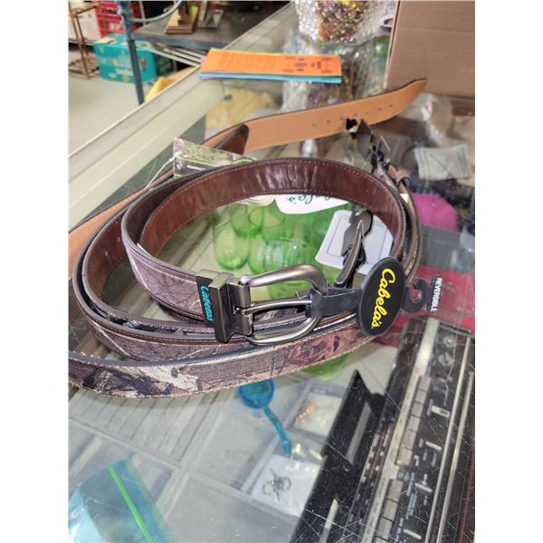 Lot of 3 New Cabelas Mens Belts with Tags