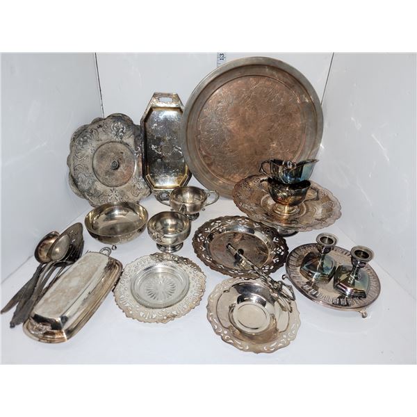 Shopping Tote Full of Vintage Serving Ware ++