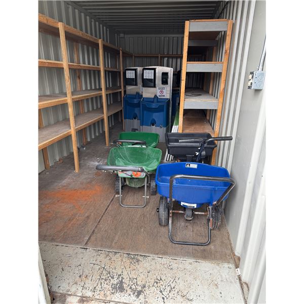 contents of 20ft c can CONTENTS must be picked up Sunday 7am-NOON ONLY shelves stay with c can