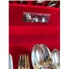 Image 2 : Rogers Silver Plated Flatware "Baroque Rose" Pattern With Chest.
