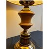 Image 2 : Wood & Brass Coloured Table Lamp