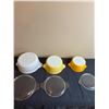 Image 2 : 3 Vintage Pyrex Casserole Dishes With Lids