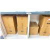 Image 8 : WHITE WOODEN 10'W X 59 1/2"D X 36"H COMMERCIAL LAYOUT TABLE WITH ASSORTED PRINT SHOP CONTENTS