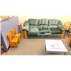 Image 2 : CONTENTS OF RECEPTION ROOM INCLUDING: 3 SEAT SOFA, 2 SEAT LOVE SEAT, ARM CHAIR, OTTOMAN,
