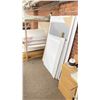 Image 2 : WHITE WOODEN / METAL COMMERCIAL MOBILE LAYOUT TABLE & STOCK RACK WITH ASSORTED PRINT SHOP PRODUCT