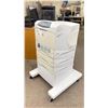 Image 2 : HP LASERJET 4350TN SERIES COMMERCIAL NETWORK PRINTER ON MOBILE STAND WITH 2 ADDITIONAL PAPER TRAYS