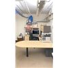 Image 2 : CONTENTS OF CORNER OF IT AREA INCLUDING: MAPLE TOP CORNER DESK WITH HUTCH, MOBILE OFFICE CHAIR,