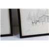 Image 4 : (2) Framed Wild West Art Prints 12 1/2'' x 10''