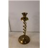 Image 2 : (3) Brass Candlestick Holders, 10.25" & 6.25" Tall