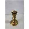Image 3 : (3) Brass Candlestick Holders, 10.25" & 6.25" Tall