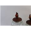 Image 4 : (3) Rooster Cap Glass Cookie Jars