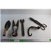 Image 1 : Vintage Trowel, Sheep Shears, Bale Hook, Tin Snips and Alligator Wrench