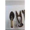 Image 2 : Vintage Trowel, Sheep Shears, Bale Hook, Tin Snips and Alligator Wrench