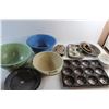 Image 8 : Vintage Enamel Bowls, Baking Molds and Misc.