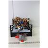 Image 1 : WWE / WWF Wrestling Ring, Steps & (11) Figures, Some Parts Missing 13.5" Diameter