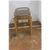 Image 4 : *Set of (3) Glass Nesting End Tables - Largest is - 21.5 x 14.52 x 20.25 Tall