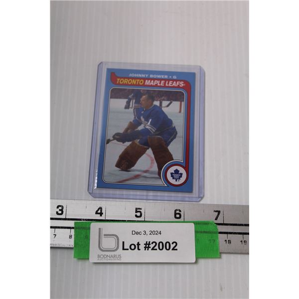 OPC Johnny Bower 1969-70 Record Hockey Card