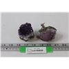 Image 1 : (2) Amethyst Rocks - One w/Loon Decor