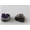 Image 2 : (2) Amethyst Rocks - One w/Loon Decor