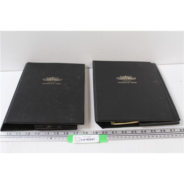 (2) Rosicrucian Order Degrees Binders