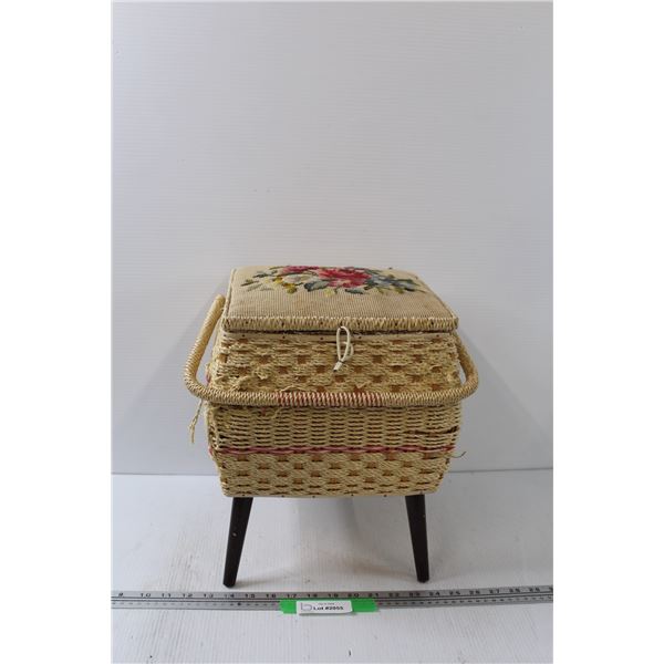 Sewing Basket w/Contents - 14" x 11.5"