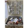 Image 2 : Sewing Basket w/Contents - 14" x 11.5"